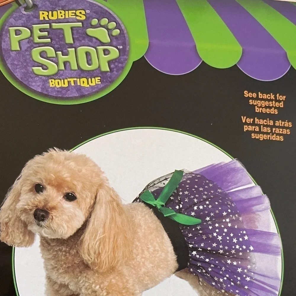 Rubie’s Pet Shop Boutique Purple Star print Dog Cat Pet Dress Tutu